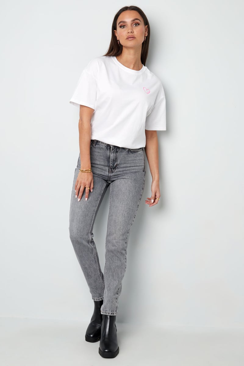 T-shirt mon cheri - wit