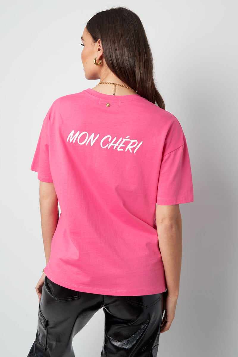 T-shirt mon cheri - wit