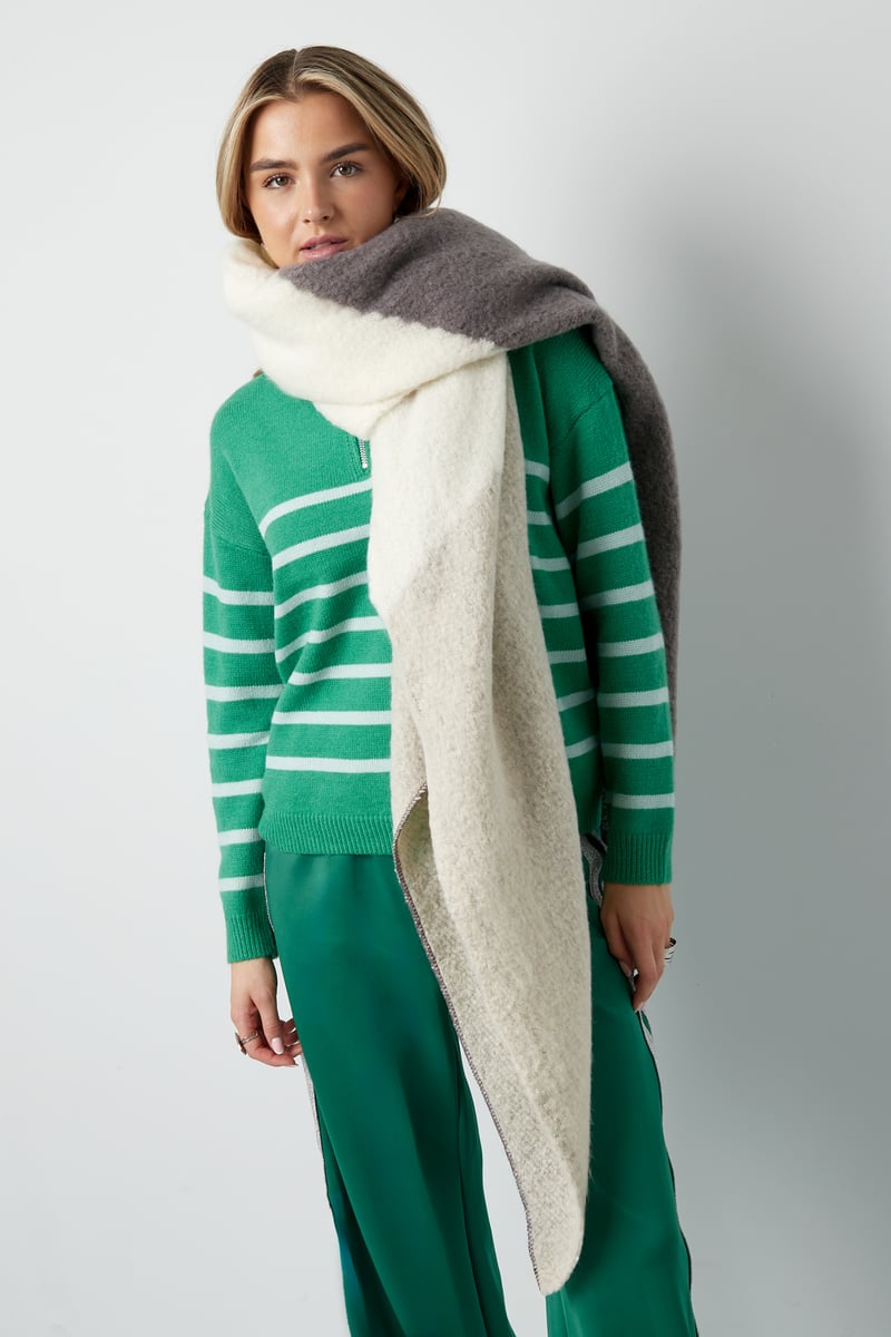 Bright blend zachte sjaal - blauw & grijs