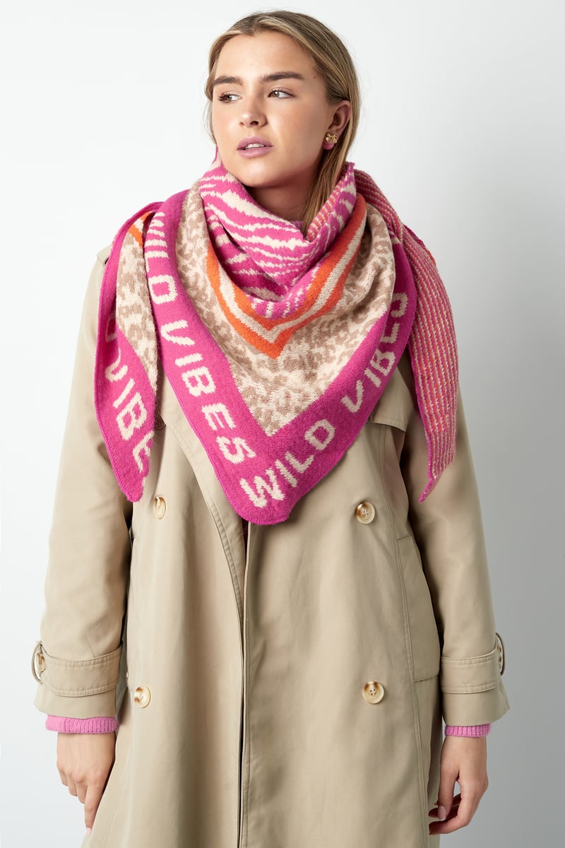 Wild Glow sjaal - groen & felgroen