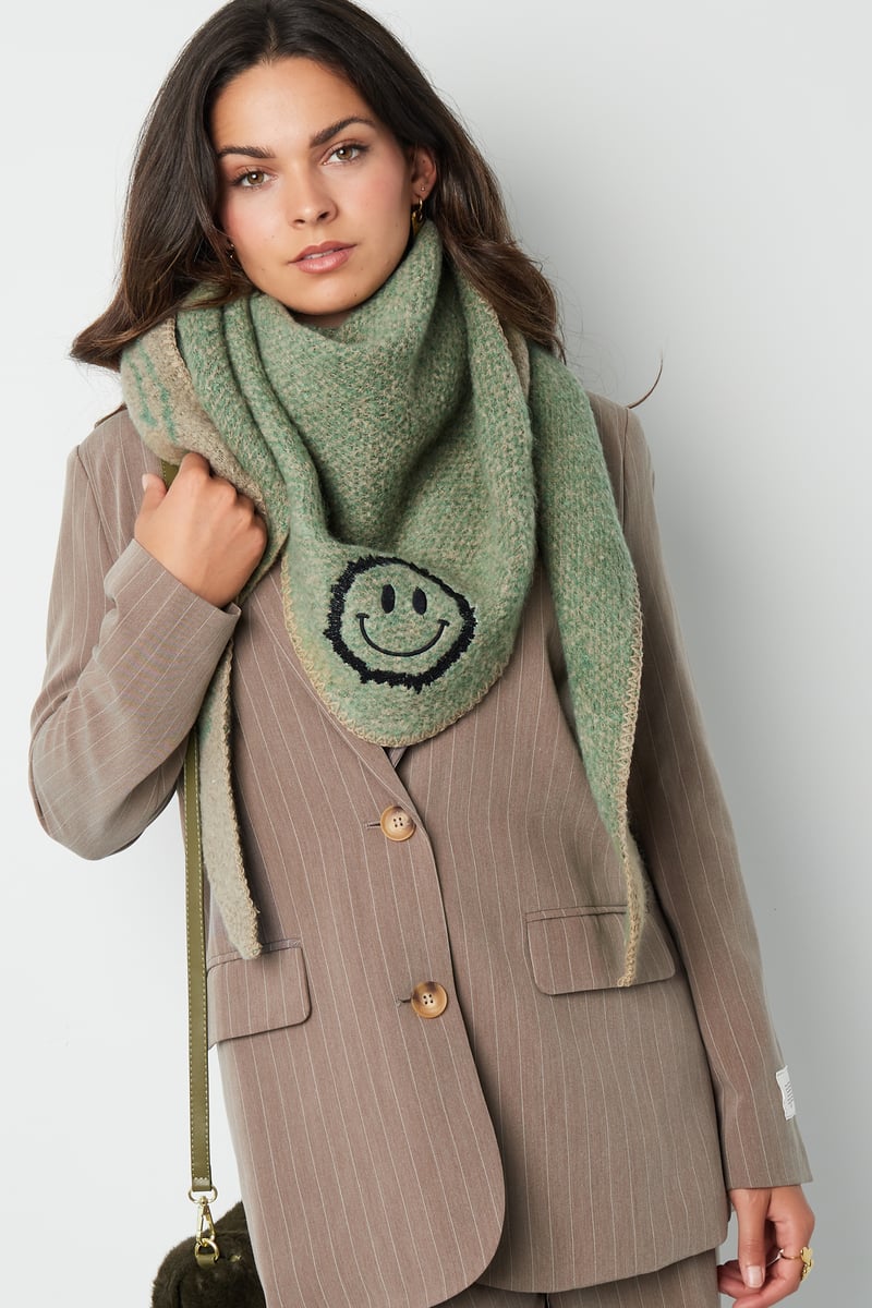 Wintersjaal smiley smoothnes - fuchsia