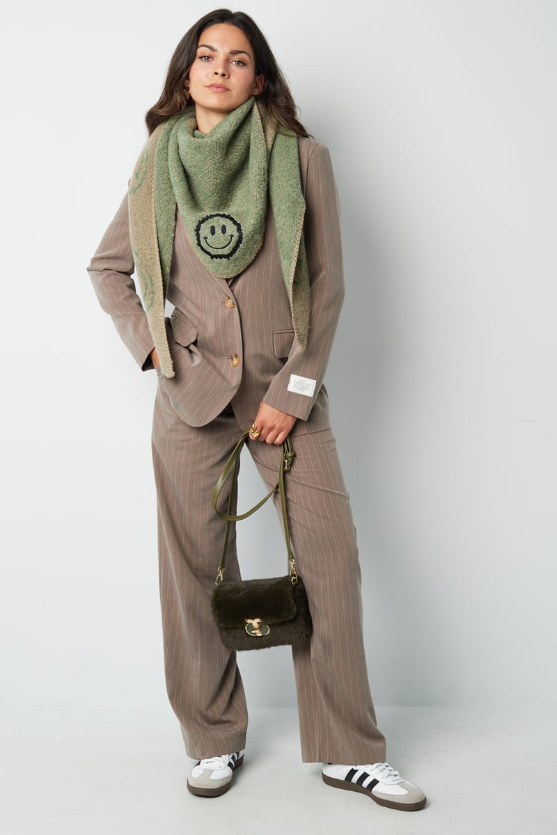 Wintersjaal smiley smoothnes - fuchsia