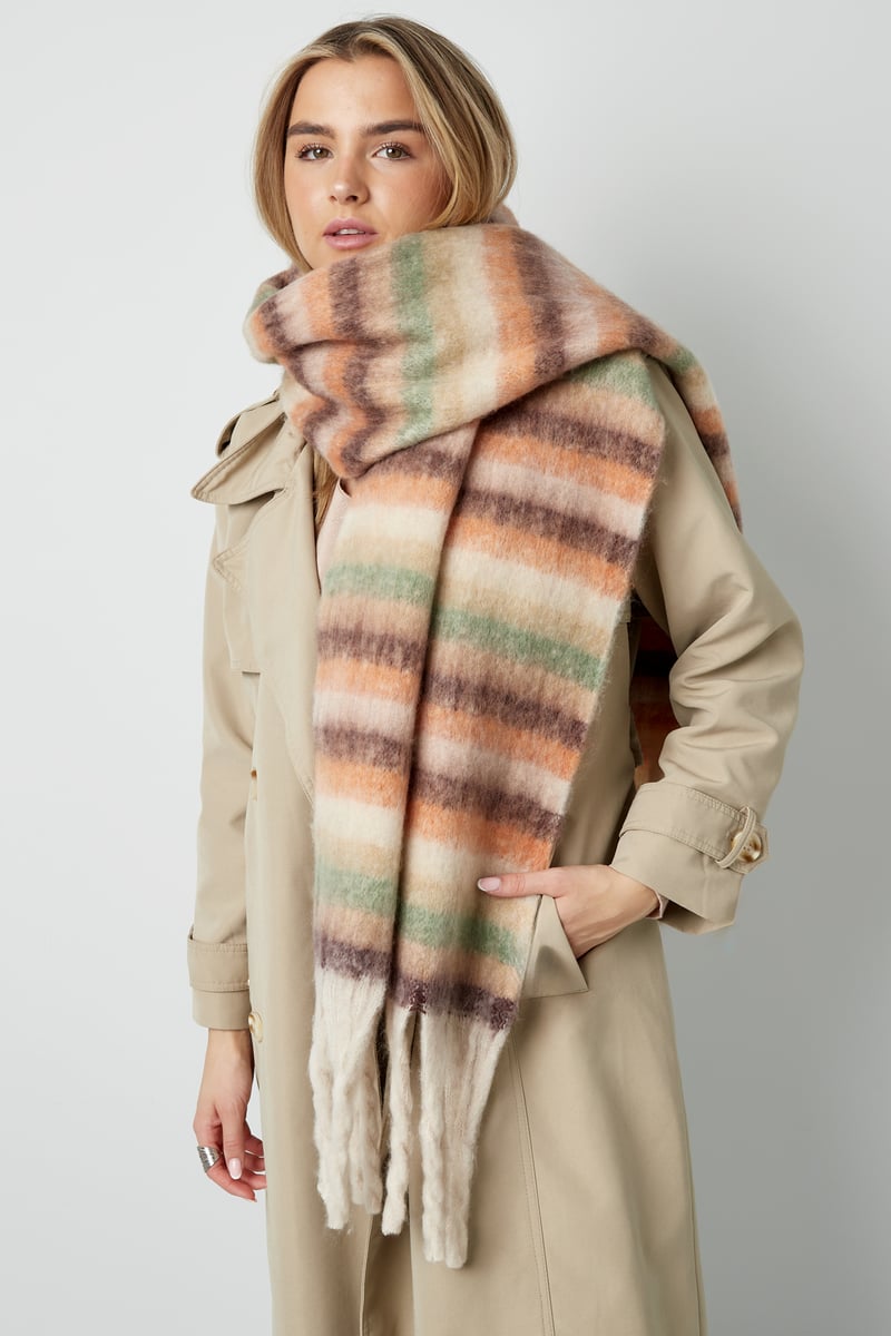 Life in Stripes sjaal - roze