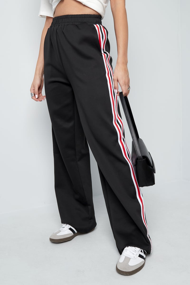 Gestreepte must have broek - rood S
