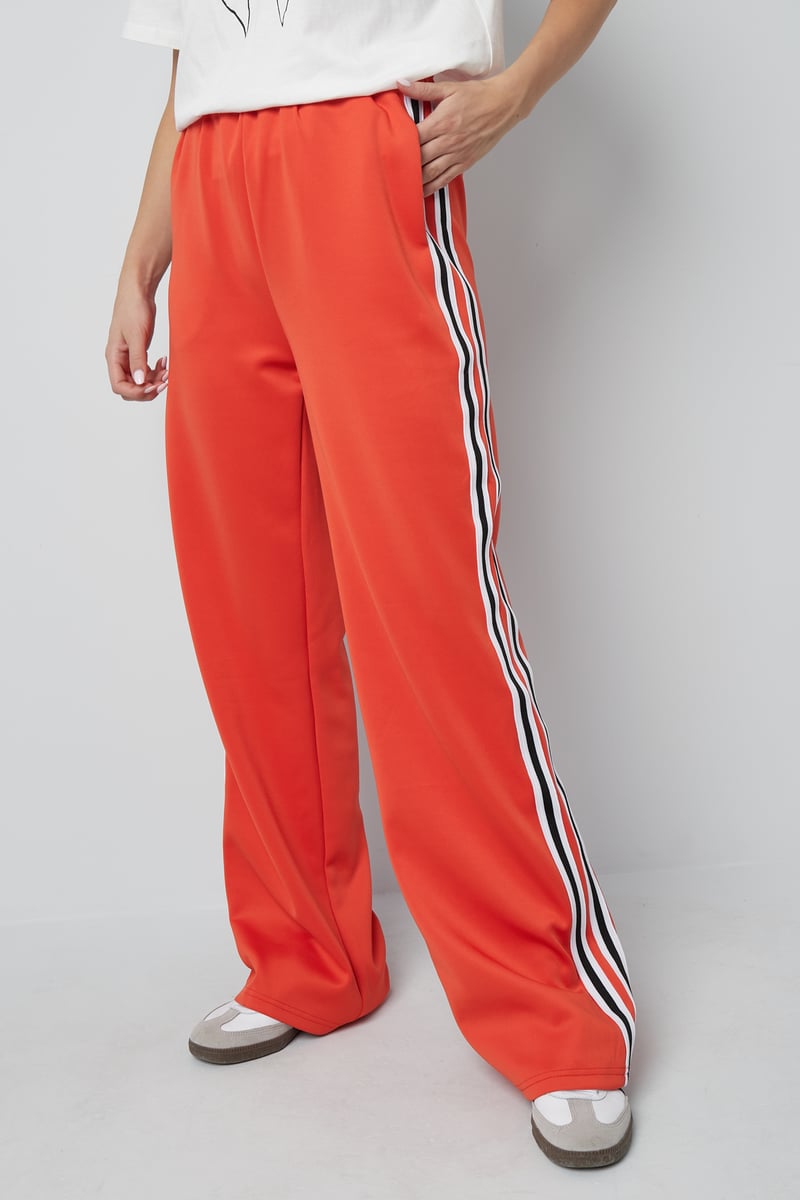 Gestreepte must have broek - rood S