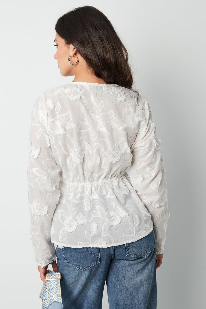 Blossom bow top - zwart