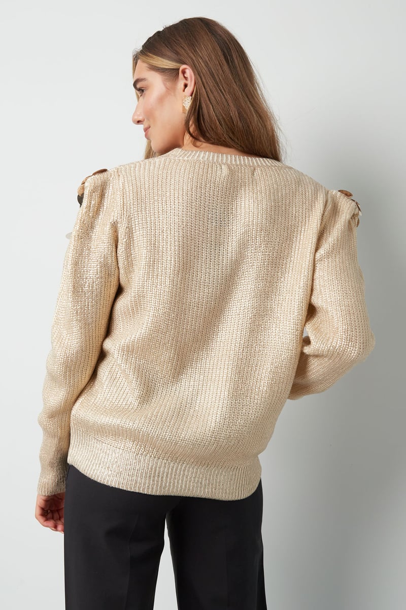 sequin sparkle trui - zwart &amp; 