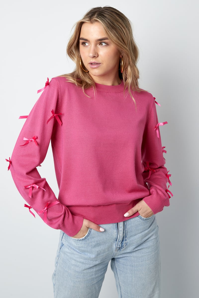 Bow Whisper trui - fuchsia