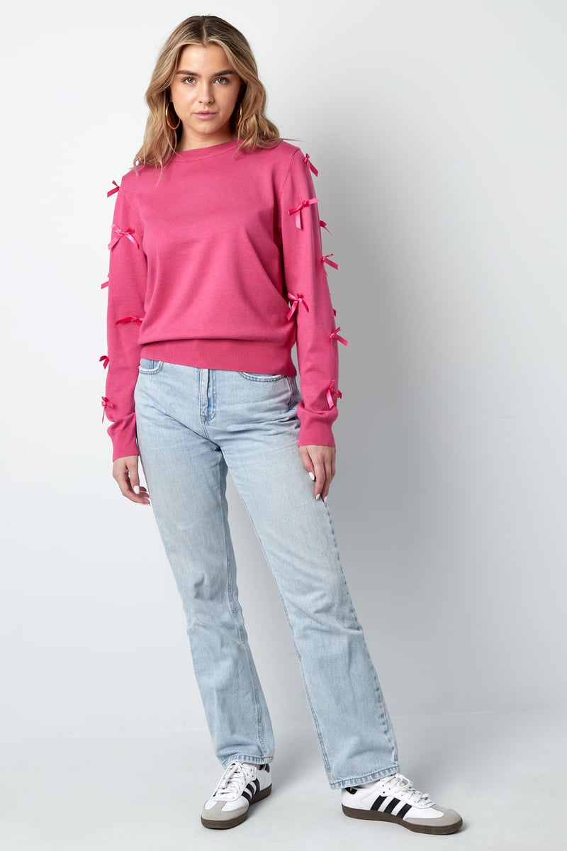 Bow Whisper trui - fuchsia