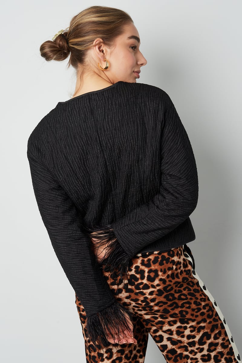 Veren jasje zwart panterprint - zwart