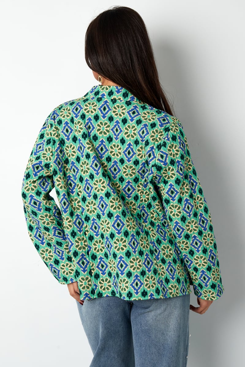 Jas groene print - groen