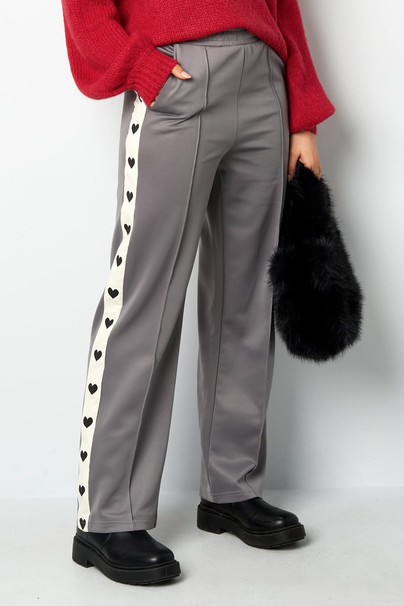 Broek met hartjes zijkant - rood