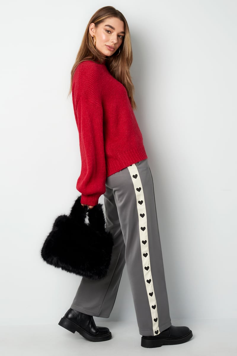 Broek met hartjes zijkant - rood