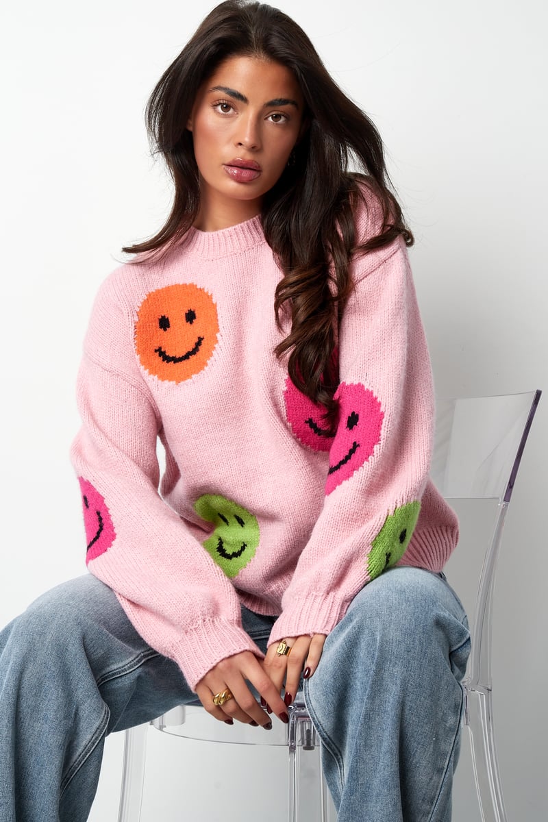 Smiley Knit trui - grijs