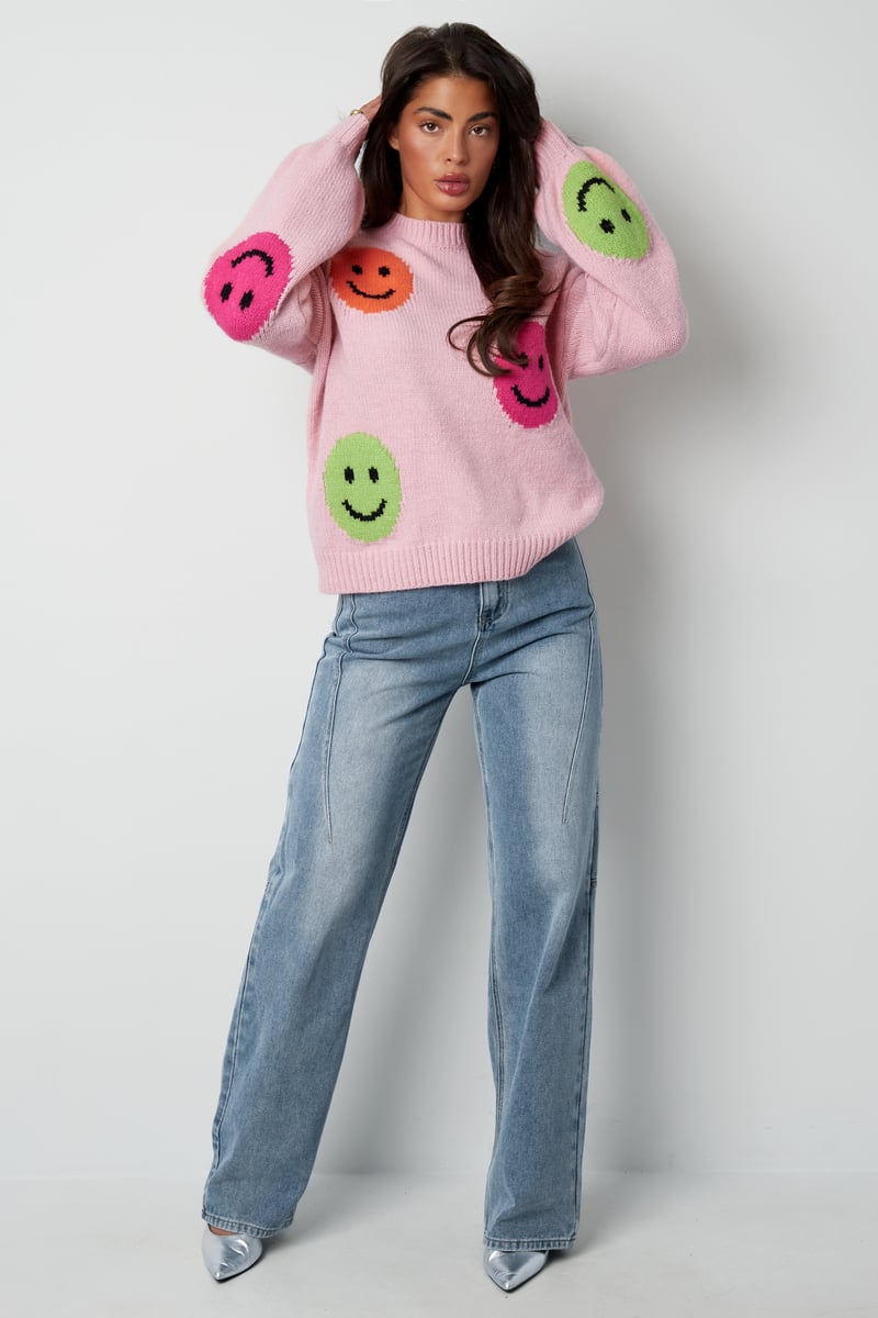Smiley Knit trui - grijs