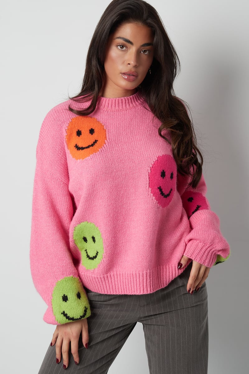 Smiley Knit trui - grijs