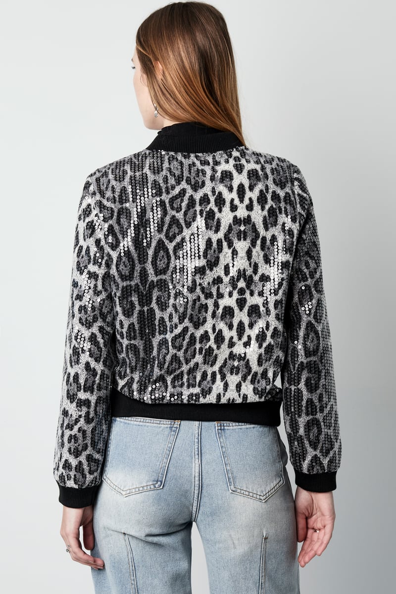 Glitter panter jasje - bruin