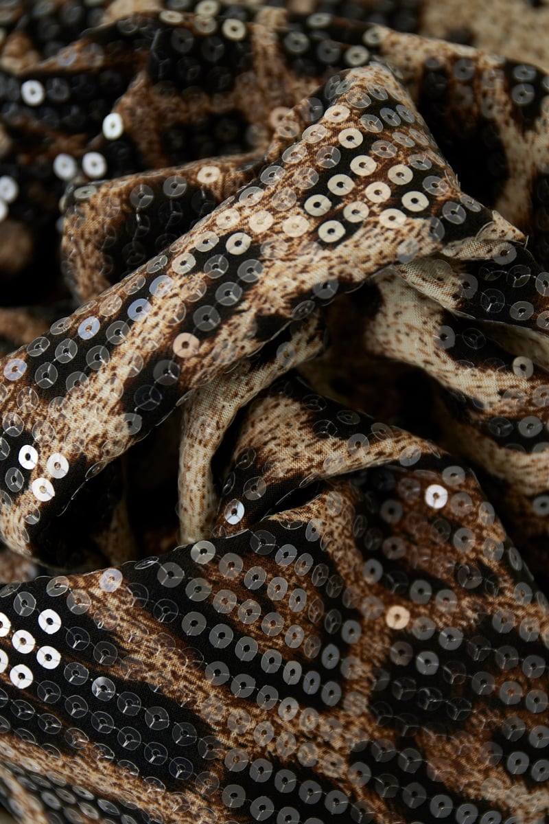 Glitter panter jasje - bruin