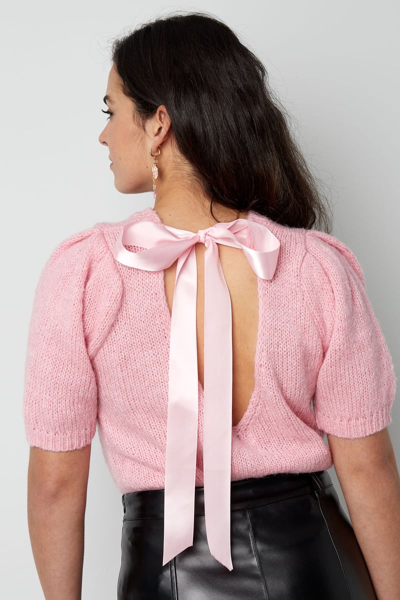 Soft bow shirt - Rood