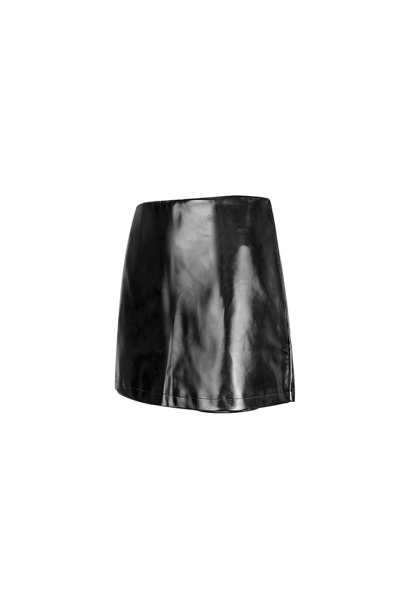 Trendy PU skort - Zwart