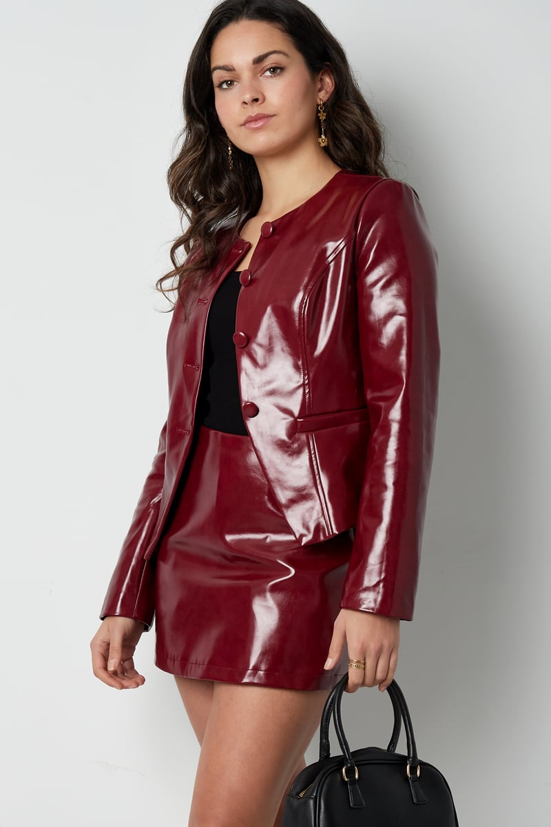 Trendy PU skort - Zwart