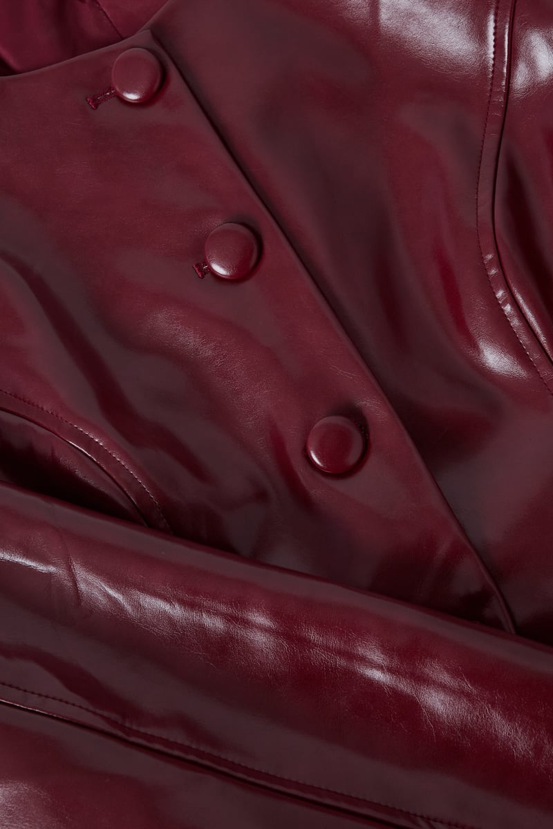 Trendy PU top - Zwart