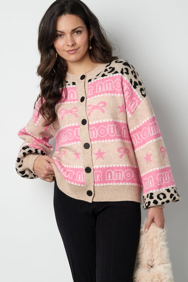 Vest amour baby - Roze