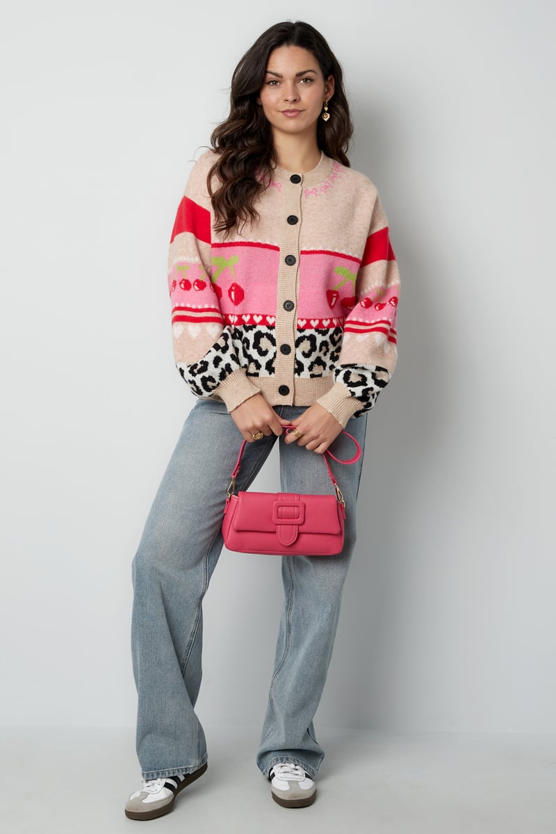 Vest cherry baby - Beige roze