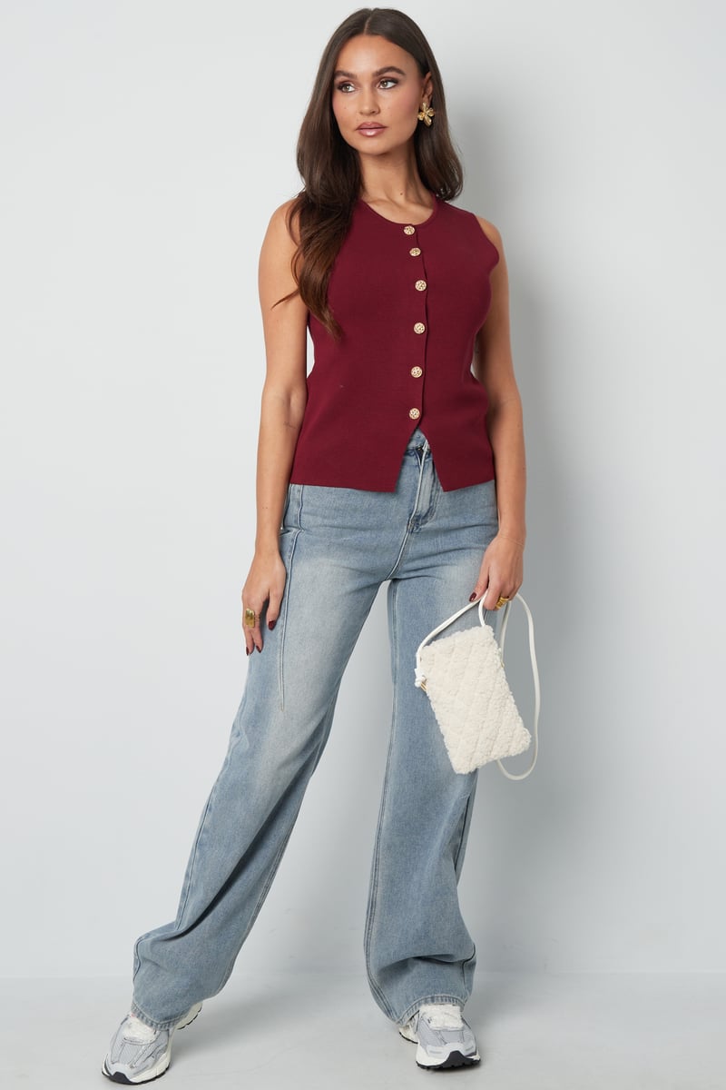 Knots about you top - Gebroken wit