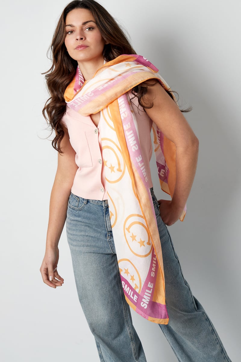 Sjaal smiley day - Lila