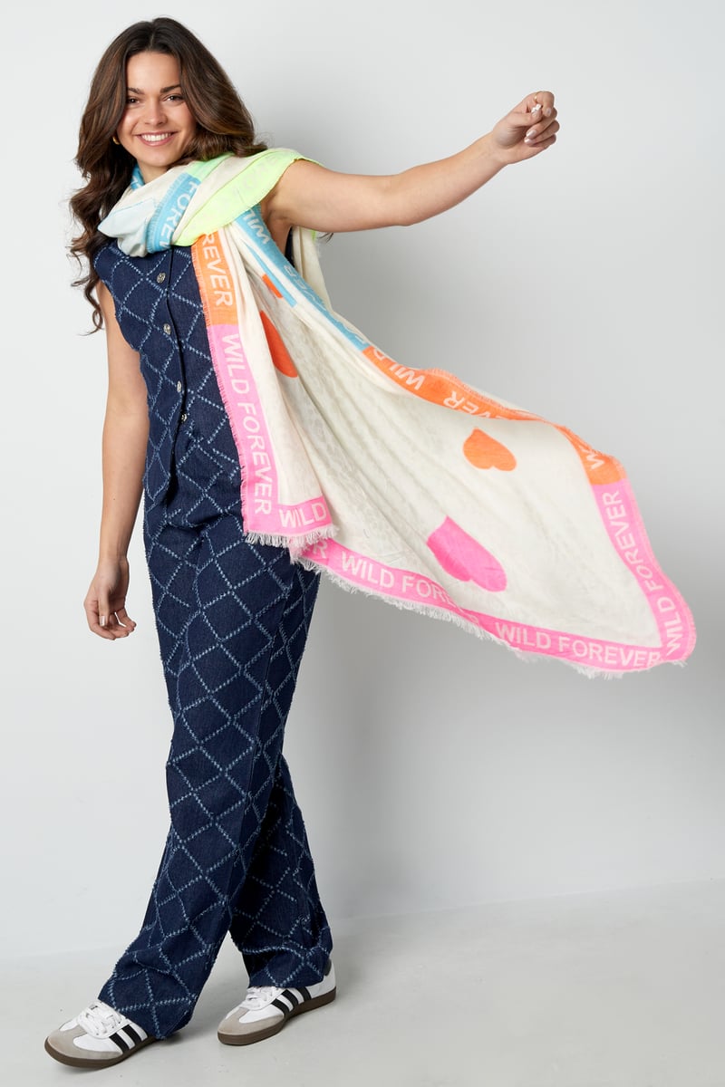 Colorful Print sjaal - multi