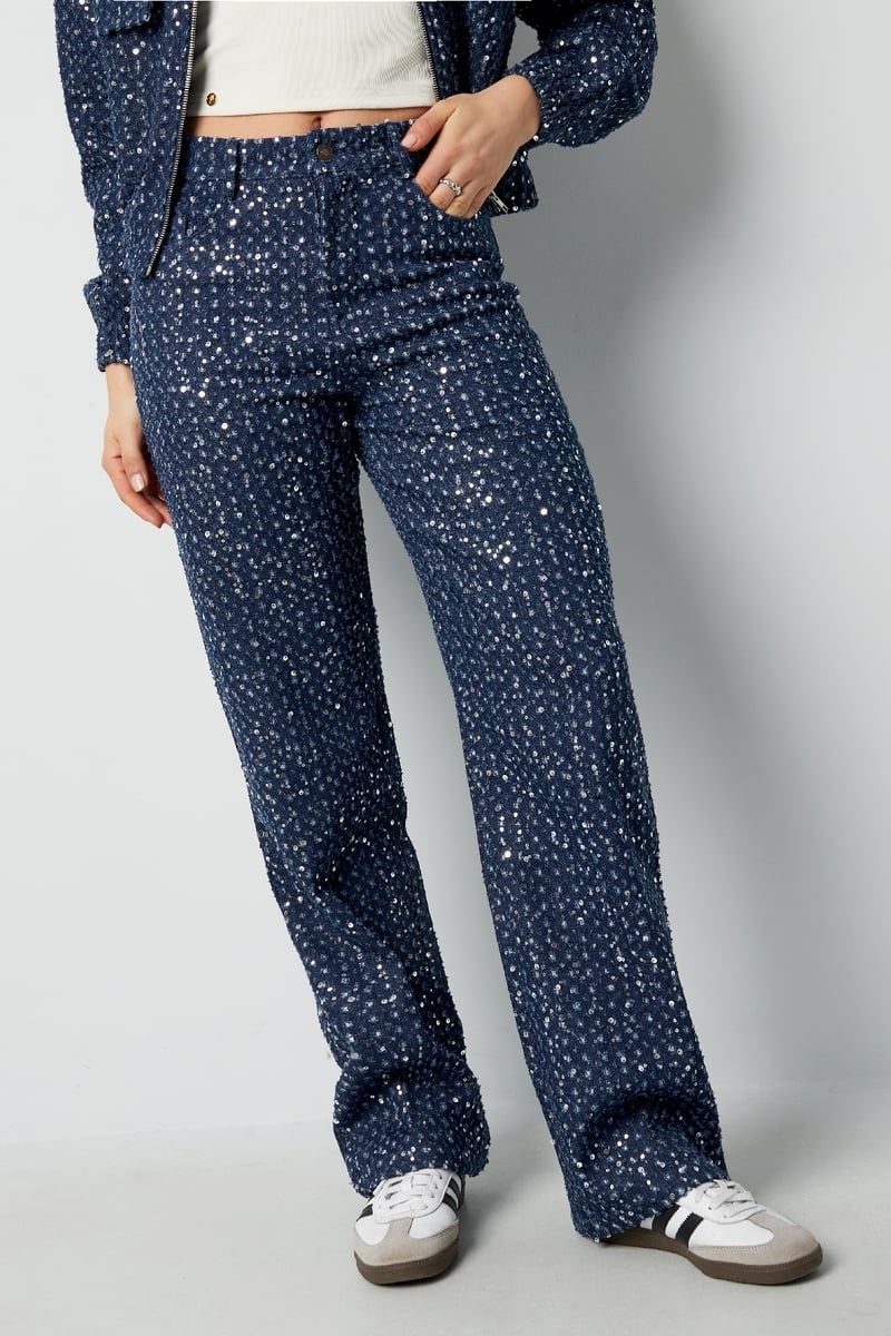 Denim Jeans met Pailletten - Blauw