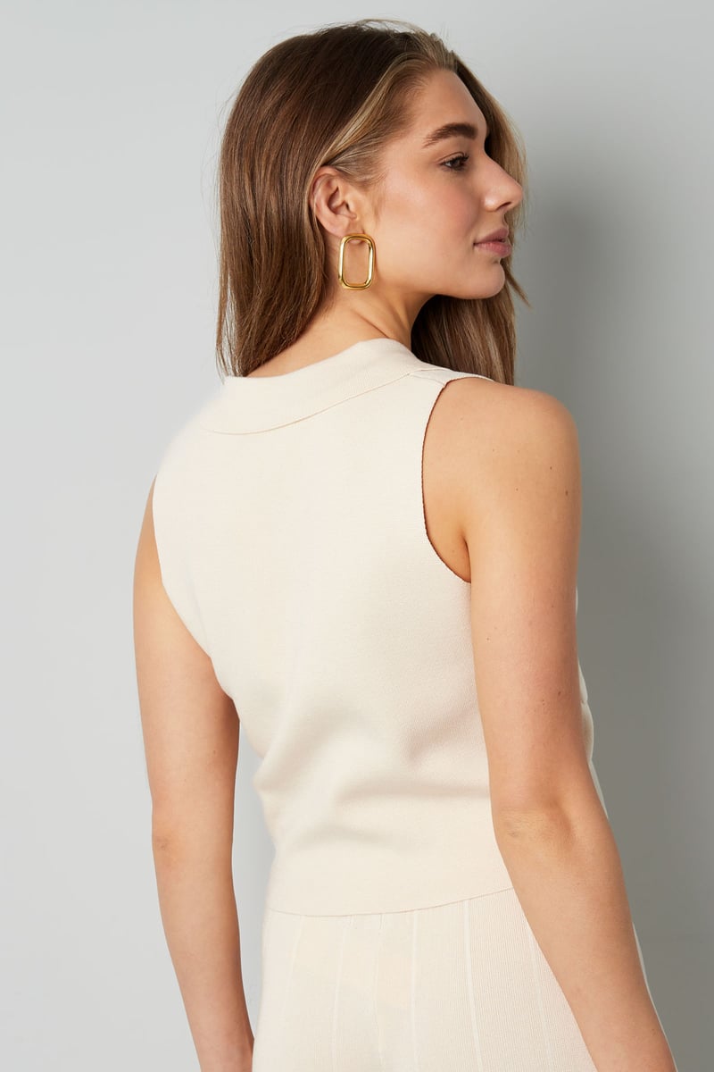 Comfy knitted top - Zwart