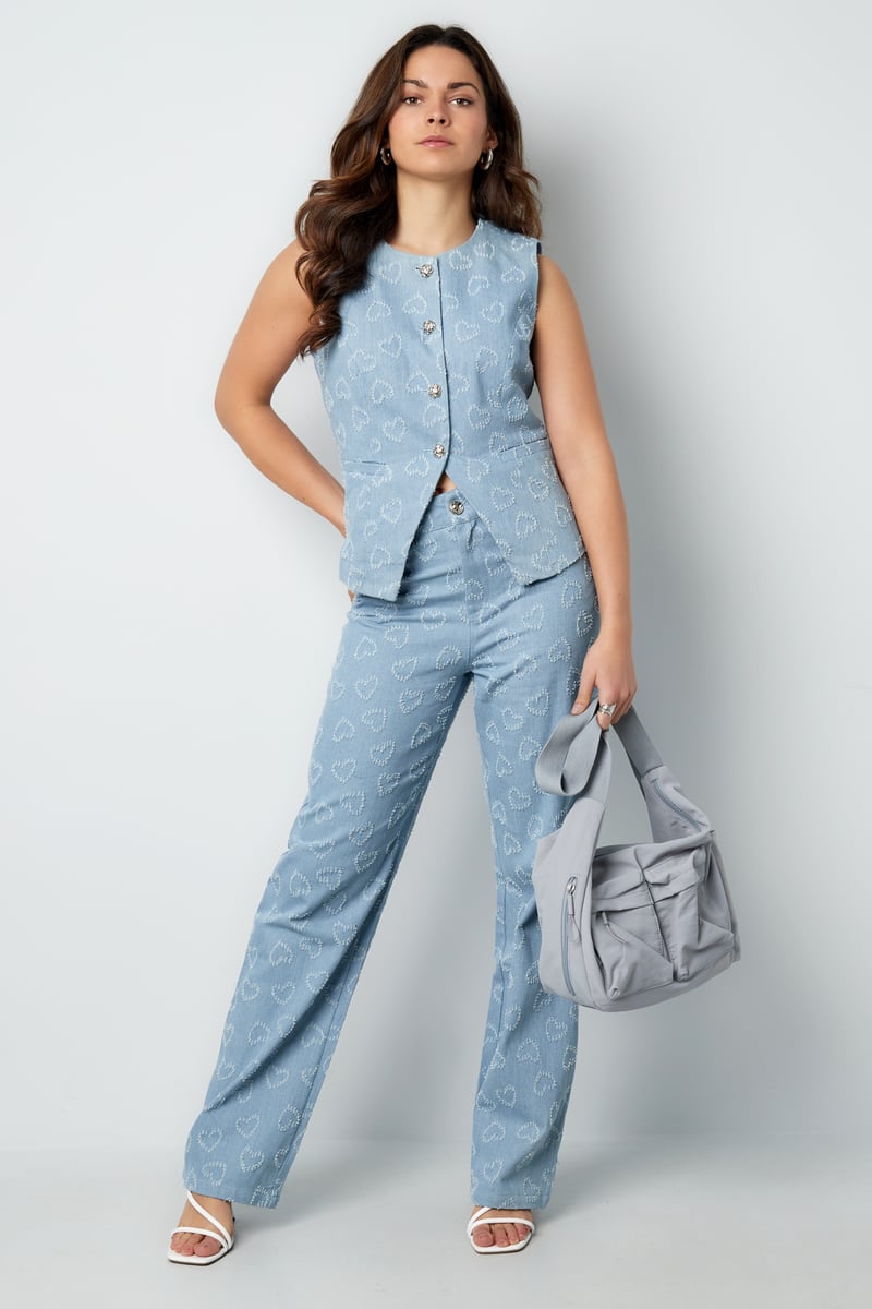 Heartsy korset top - Lichtblauw