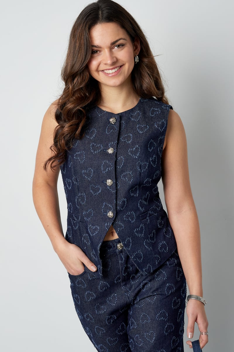 Heartsy korset top - Lichtblauw