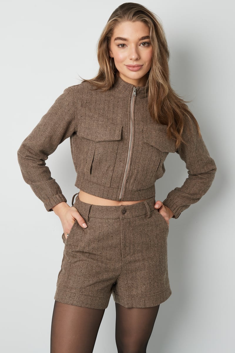 Short knitted deluxe - Grijs