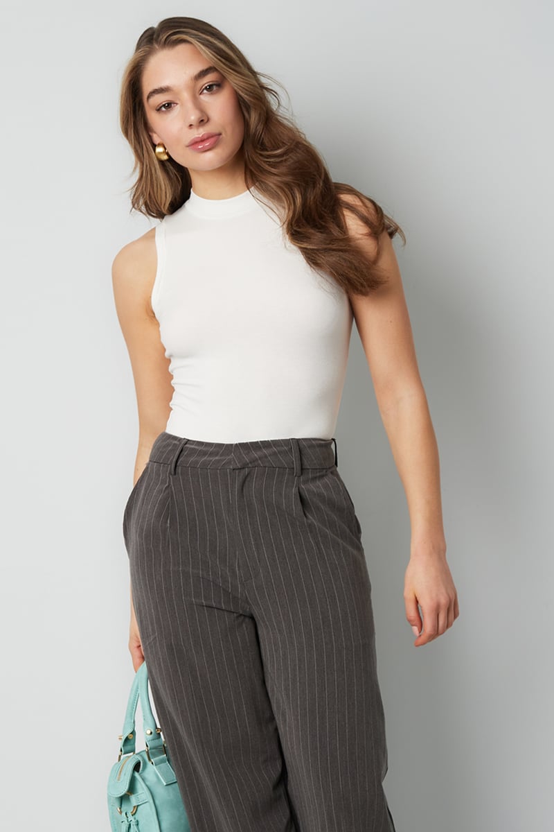 Basic body hoge hals - Roze