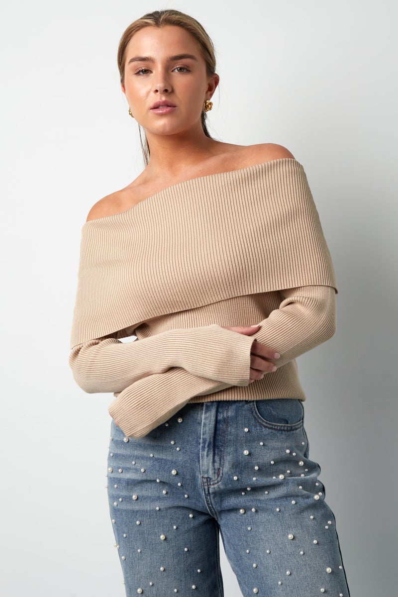 Basic off shoulder top - Burgundy