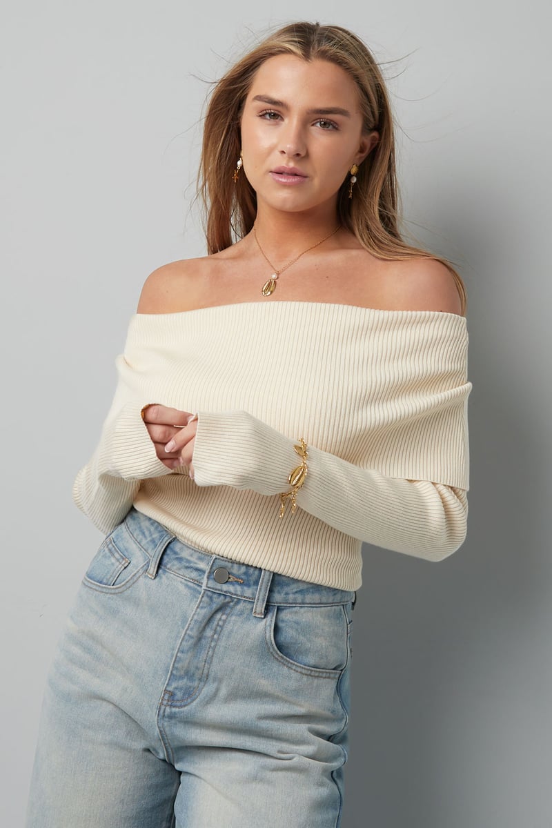 Basic off shoulder top - Burgundy