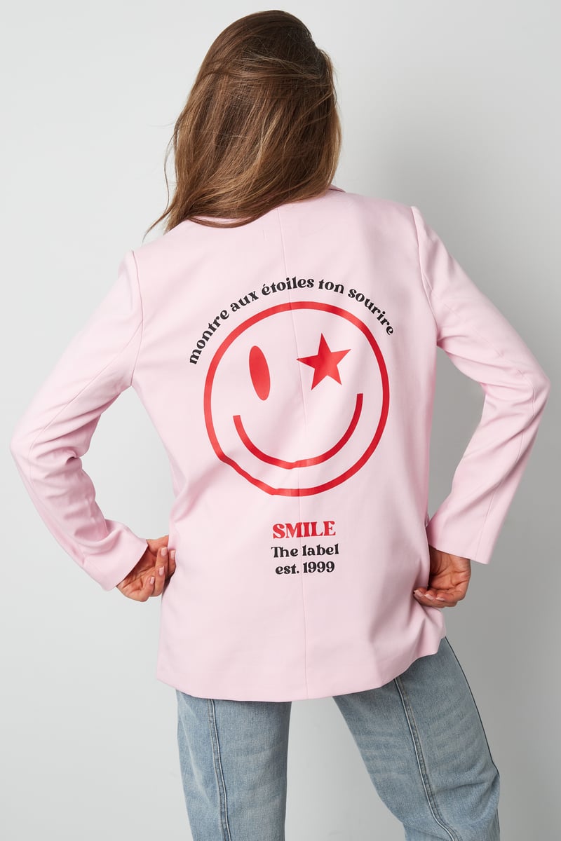 Blazer show your colorful smile - Grijs