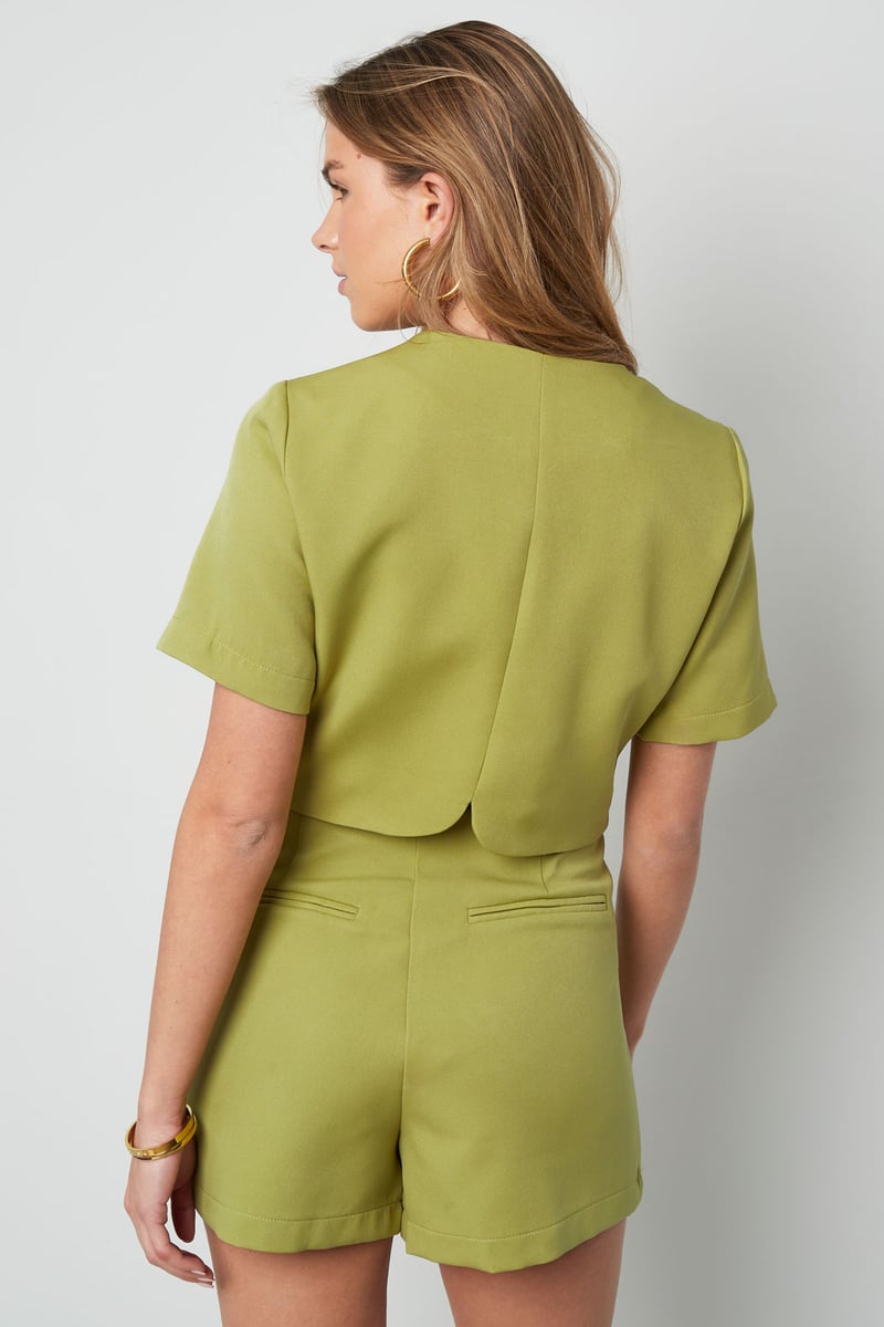 Short sleeve top happy - Paars