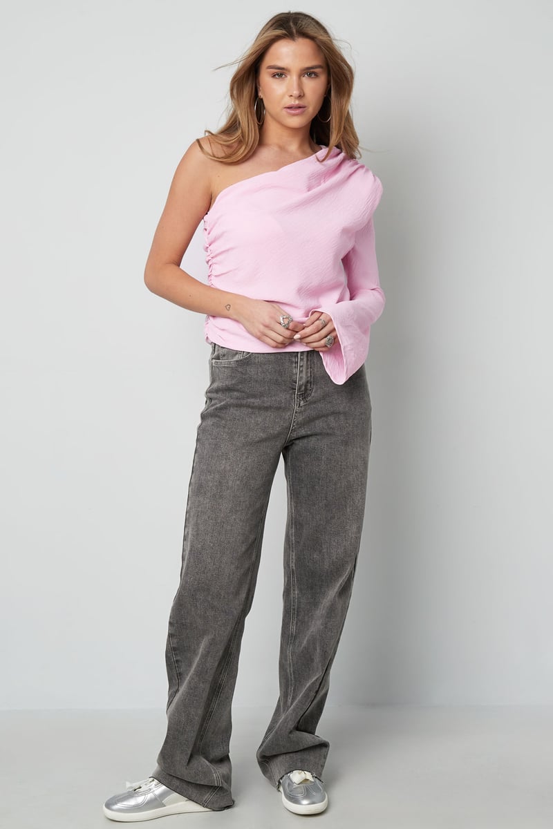 One shoulder blouse - Wit