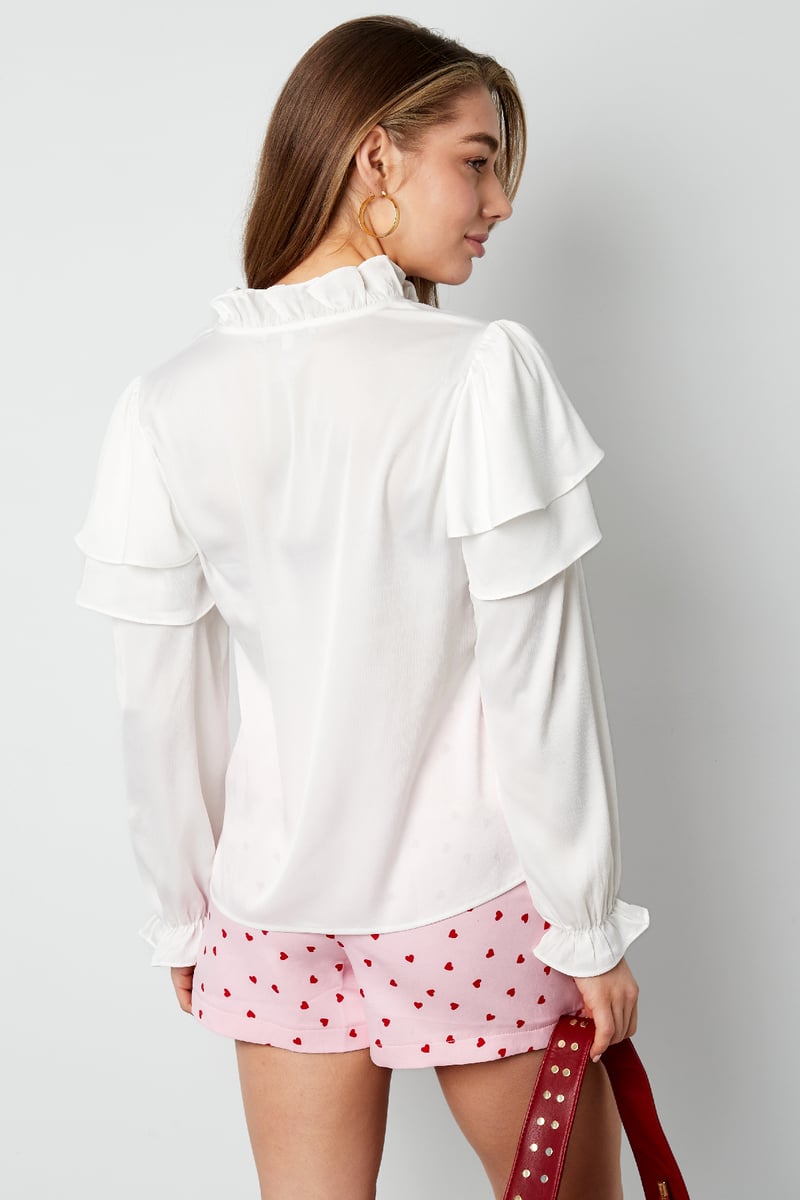Ruffle blouse - Wit
