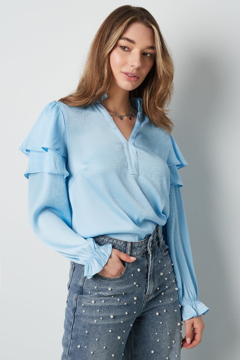 Ruffle blouse - Wit