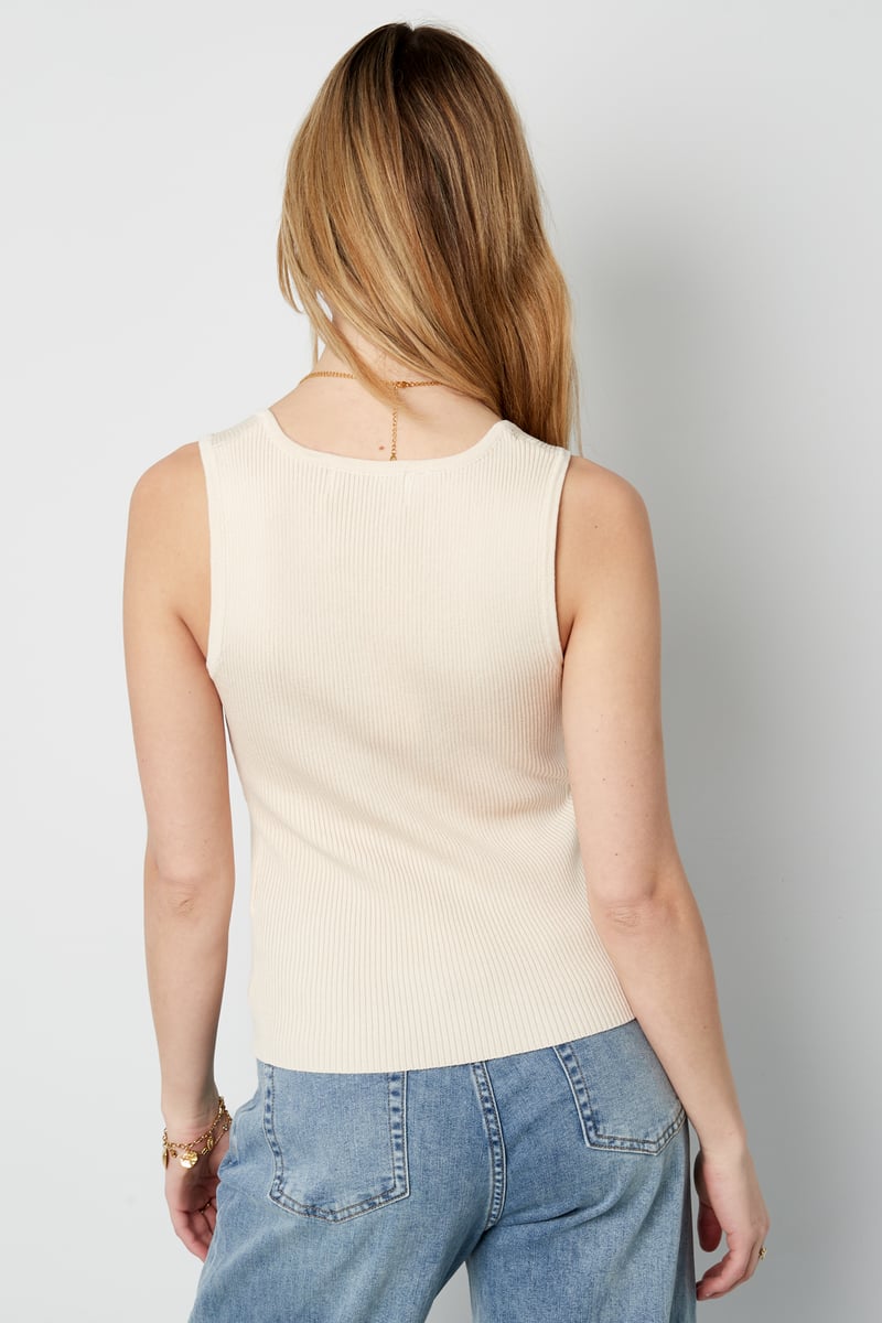 Button up top - Zwart