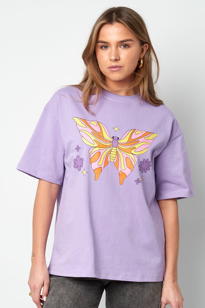Short sleeve top Vlinder - Purple