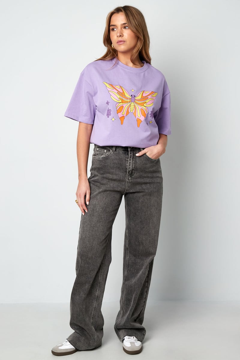Short sleeve top Vlinder - Purple