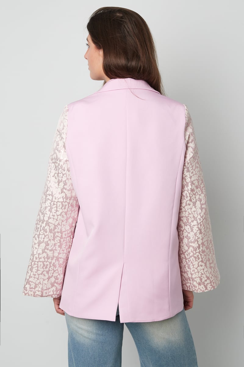 Blazer met panter mouwen - Creme