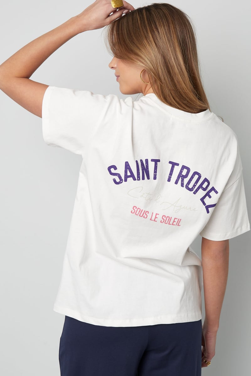 T-shirt saint tropez - Wit