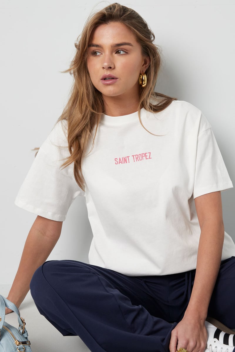 T-shirt saint tropez - Wit